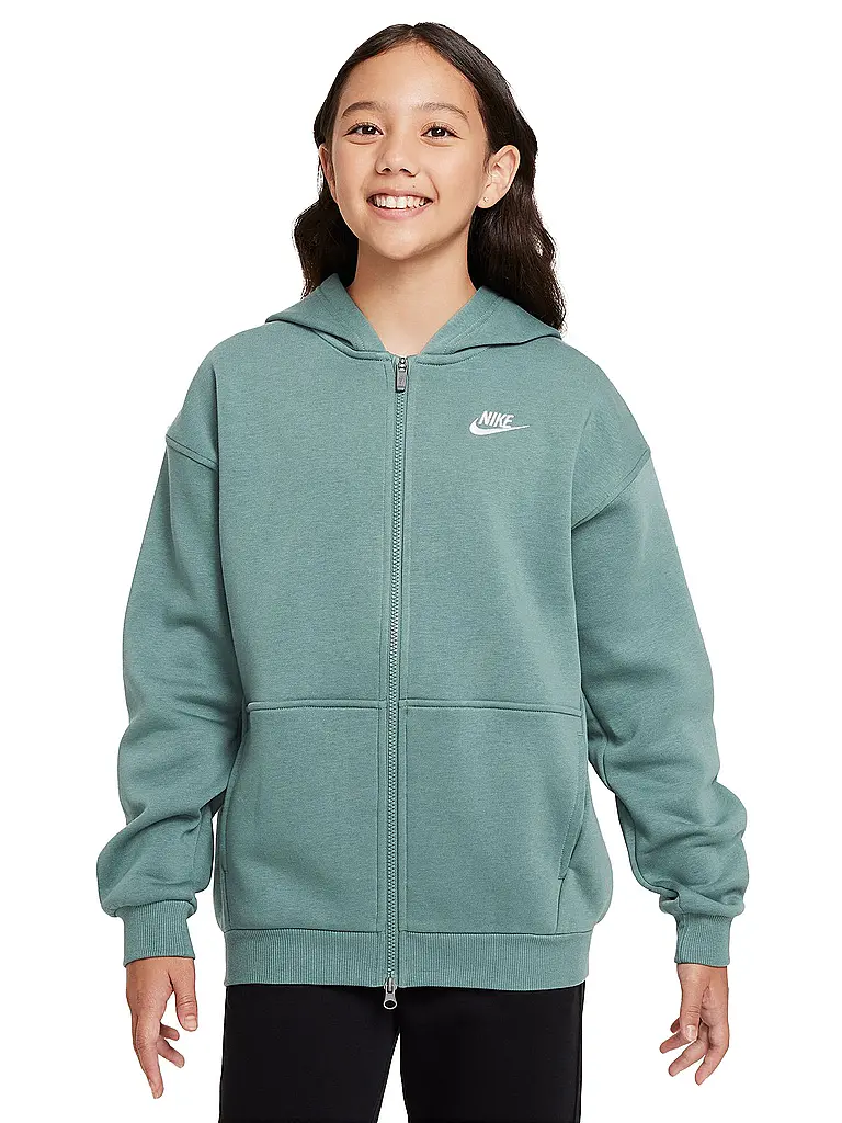 NIKE | Mädchen Kapuzenjacke Sportswear Club Fleece | petrol