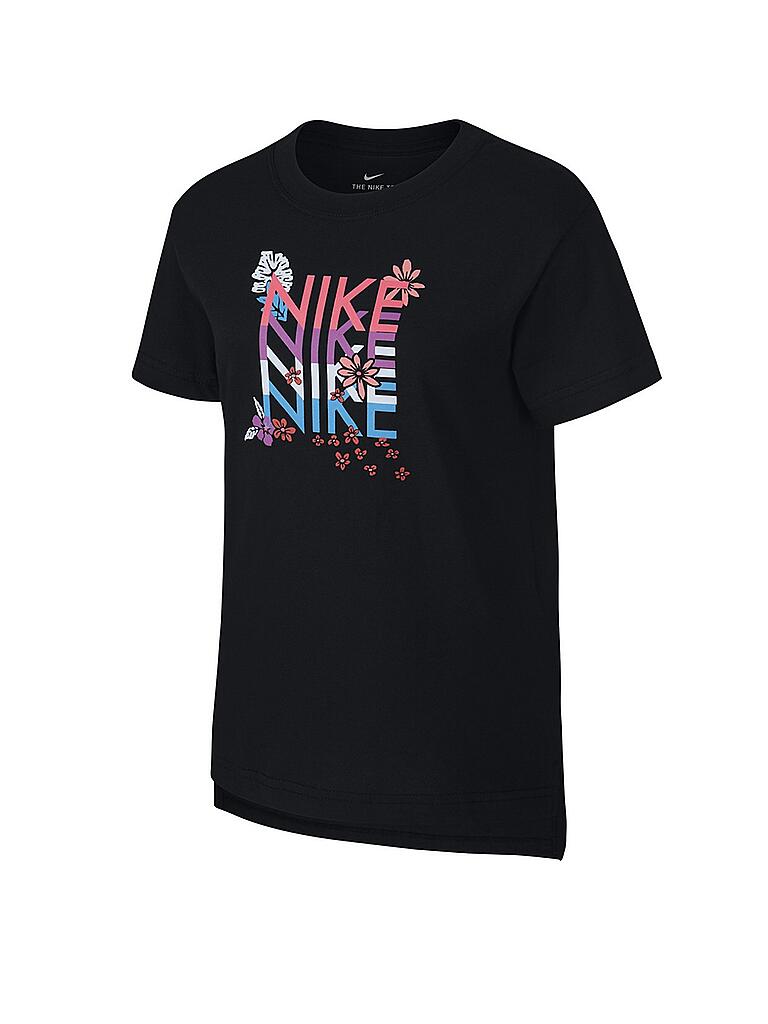 NIKE | Mädchen T-Shirt Nike Sportswear Super Girl Wild | schwarz