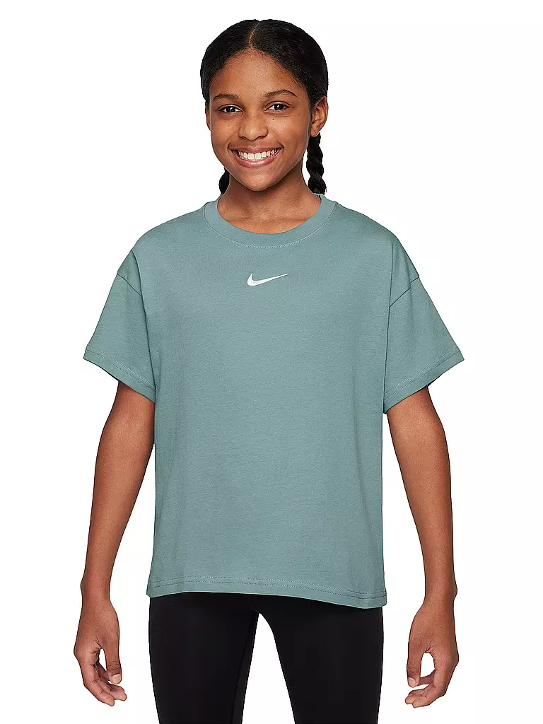 NIKE | Mädchen T-Shirt Sportswear Essential | petrol
