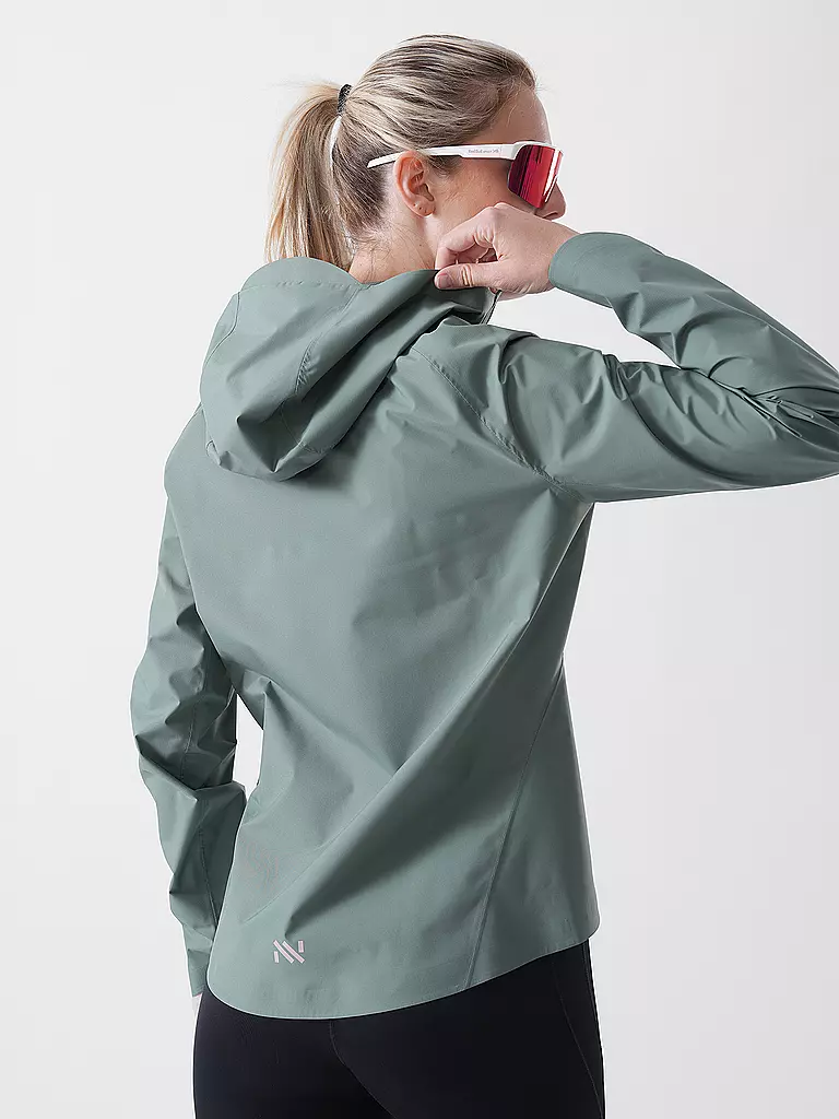 NNORMAL | Damen Laufjacke Trail Rain | dunkelgrün