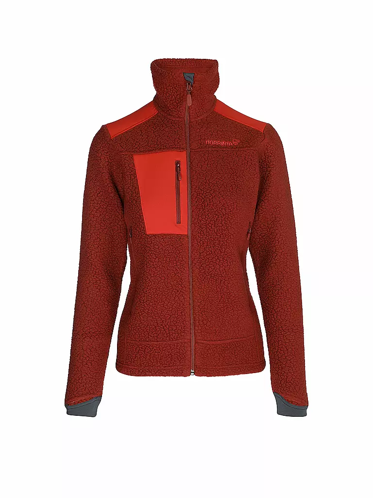 NORRØNA | Damen Fleecejacke trollveggen  Thermal Pro | rot