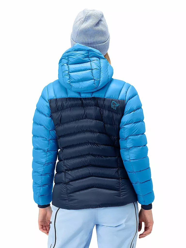 NORRØNA | Damen Tourenjacke lyngen down 850 Hoodie | blau