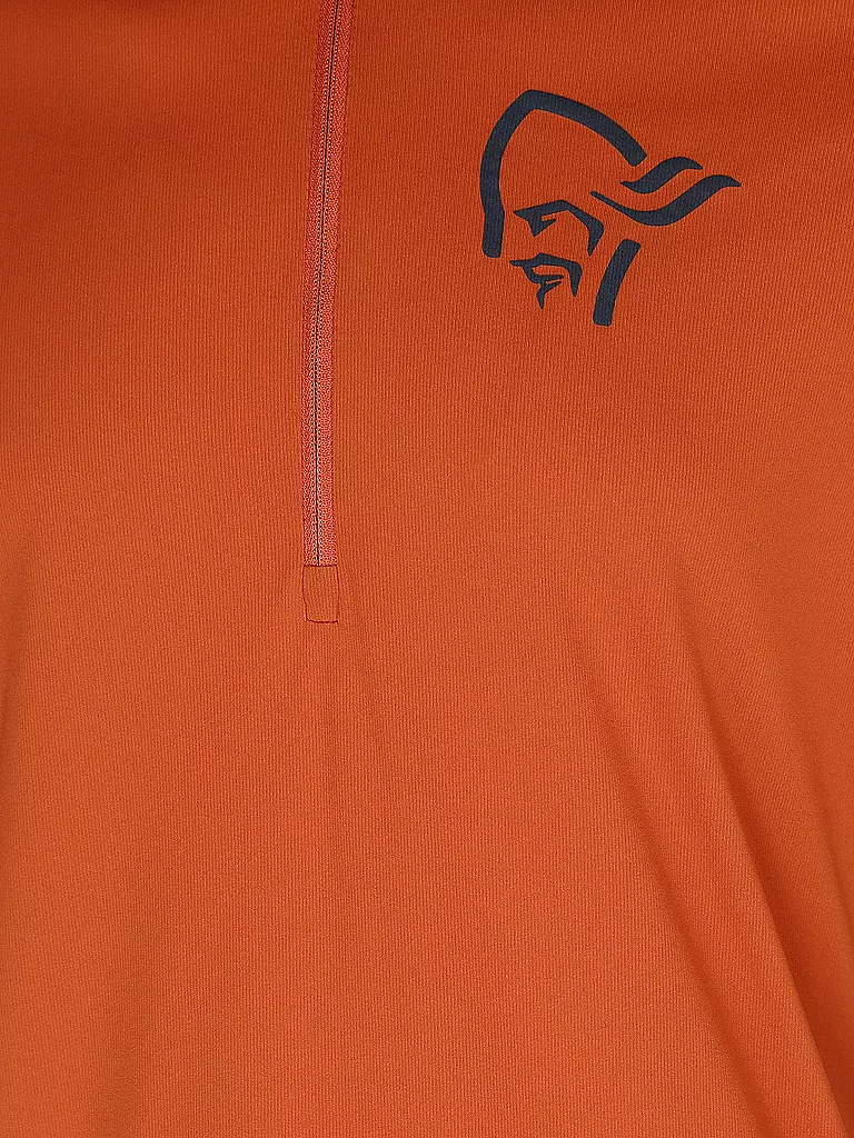 NORRØNA | Herren Funktions Zipshirt fjørå equaliser | dunkelrot