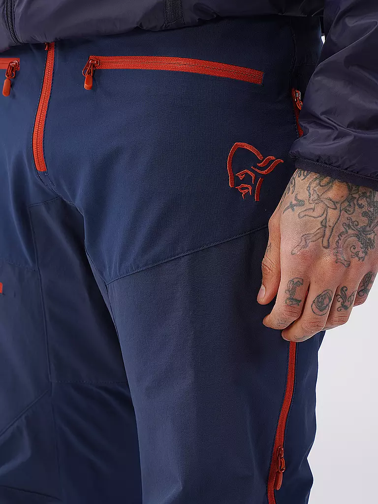 Hose Mit Knöpfen Für Hosenträger Herren NORRØNA Herren Wanderhose Fjora flex1 dunkelblau