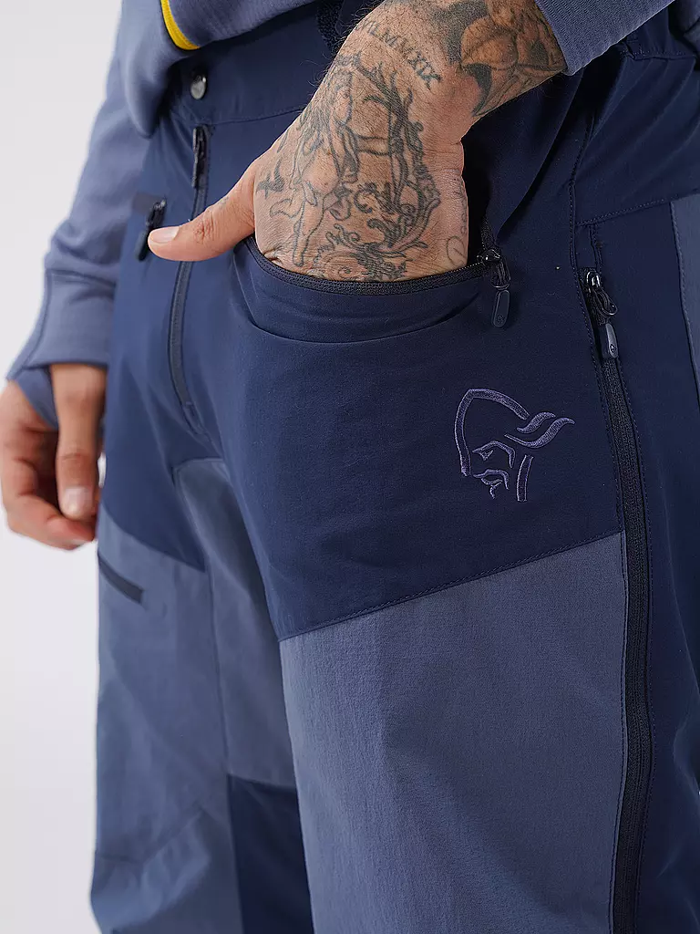 Hose Mit Knöpfen Für Hosenträger Herren NORRØNA Herren Wanderhose Fjora flex1 dunkelblau