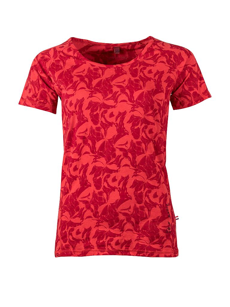 NORTHLAND | Damen T-Shirt Cajana Bambus | rot