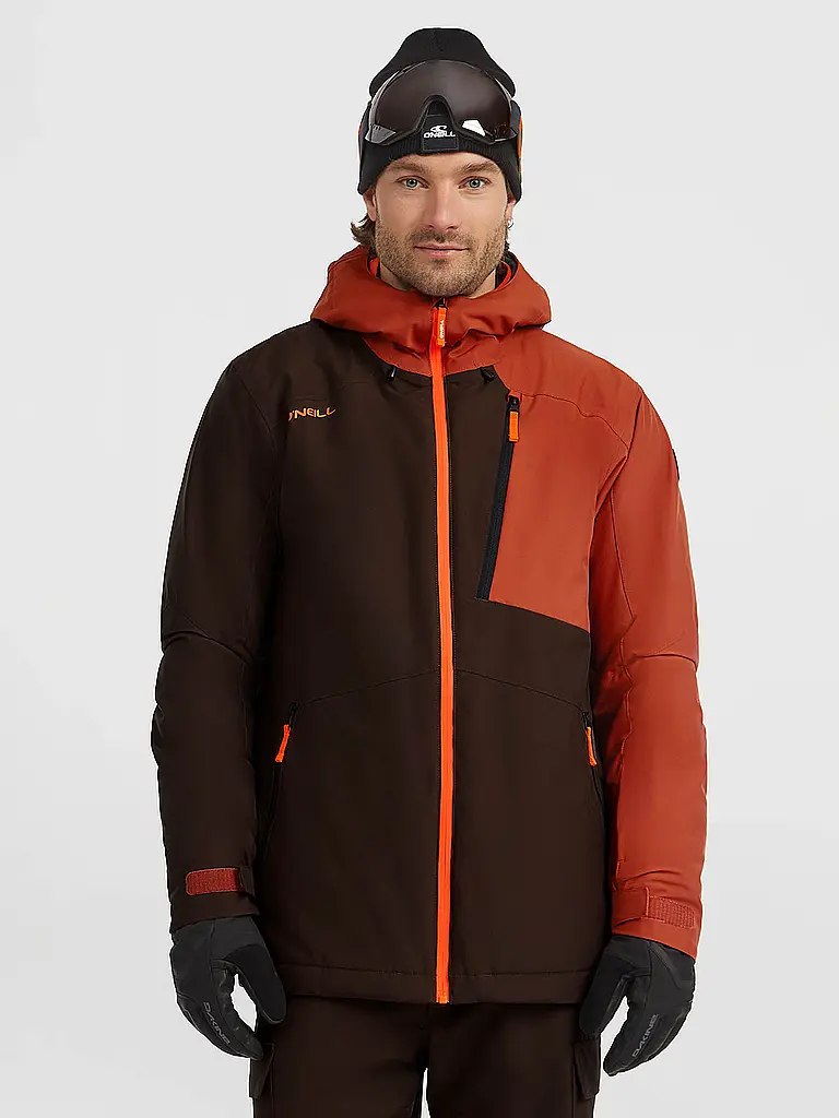 O'NEILL | Herren Snowboardjacke FWC Cruz Block Hoodie | orange
