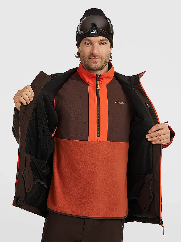 O'NEILL | Herren Snowboardjacke FWC Cruz Block Hoodie | orange