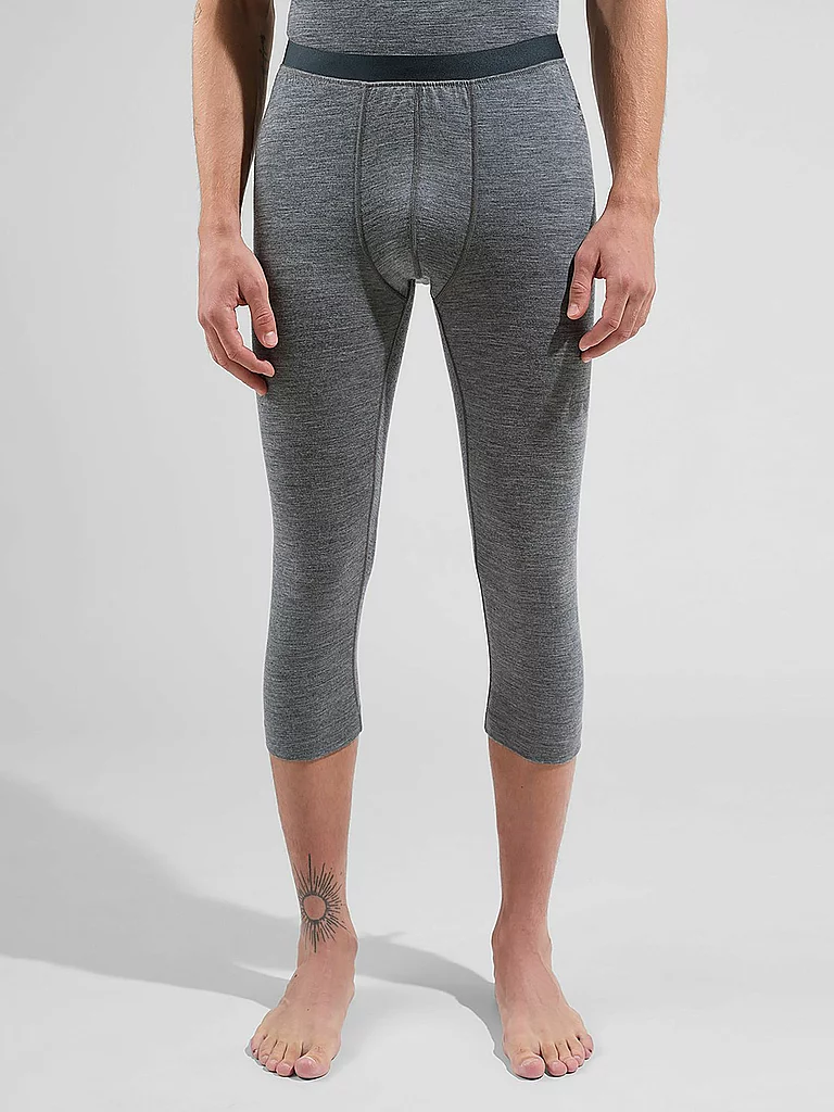 ODLO Herren Unterziehhose Merino 200 3/4 hellgrau | S — Bild 3