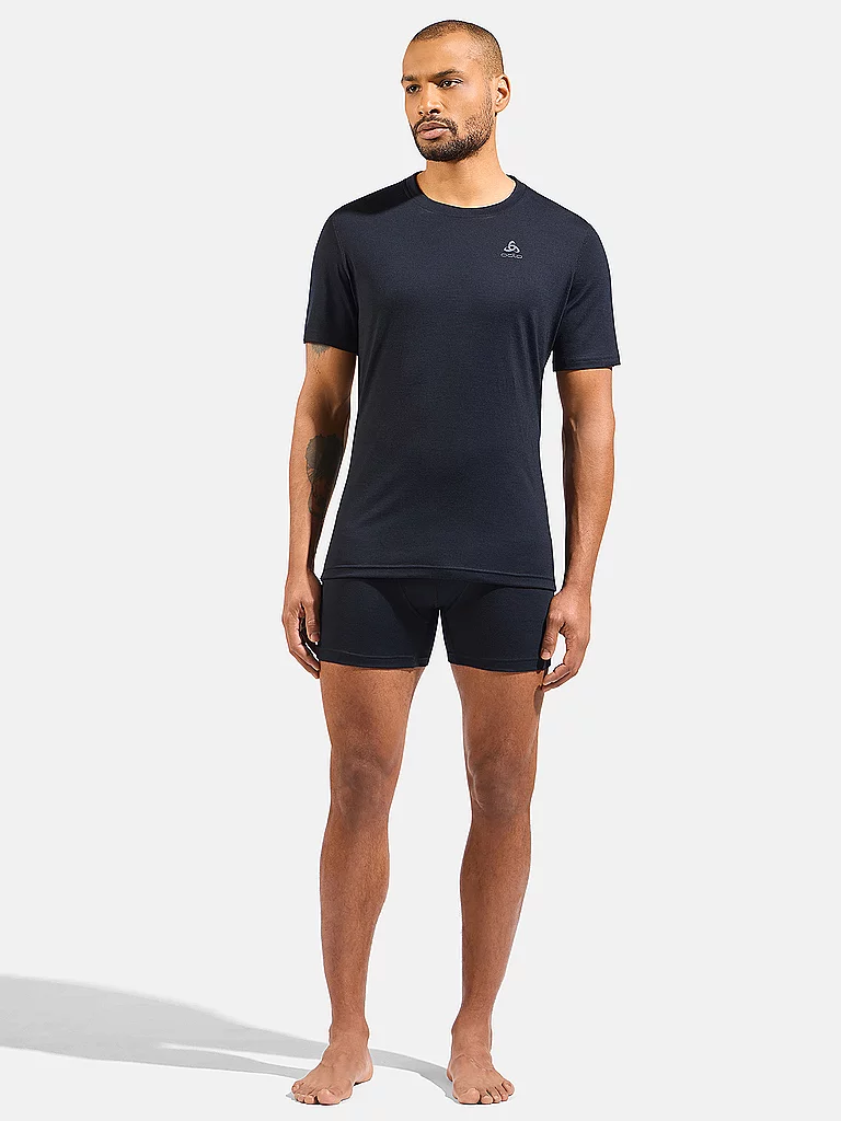 ODLO Herren Unterzieh Funktionsshirt Natural Merino 160 schwarz | L — Bild 3