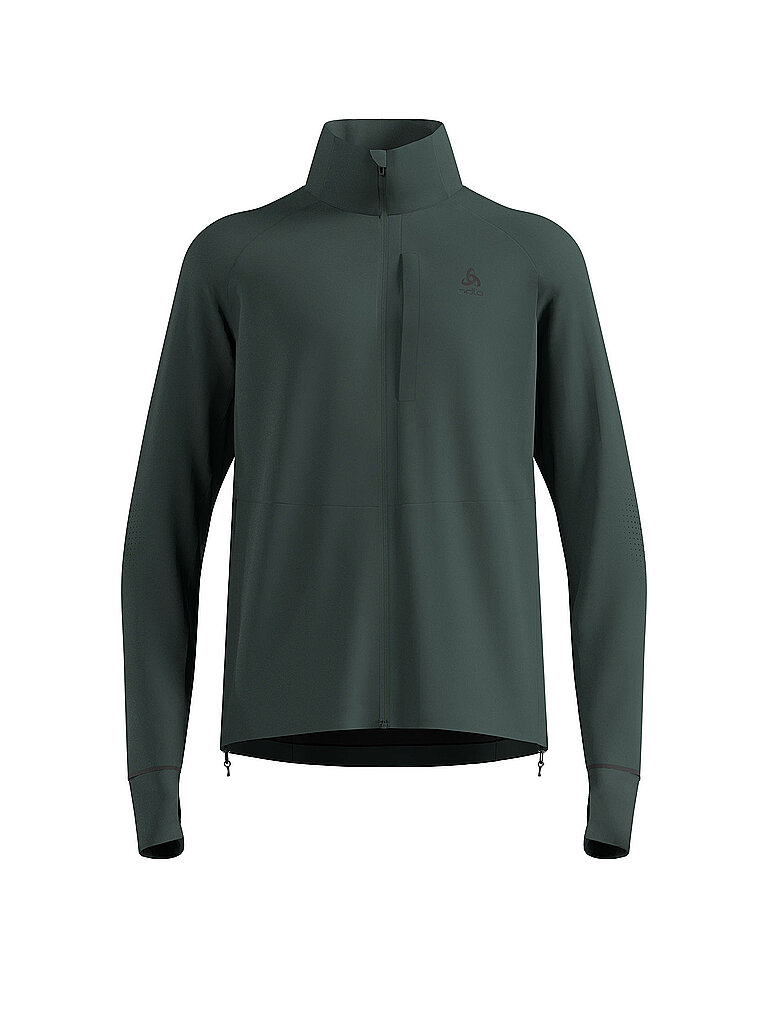 ODLO Herren Laufjacke Zeroweight Pro Warm Reflective dunkelgrün | M