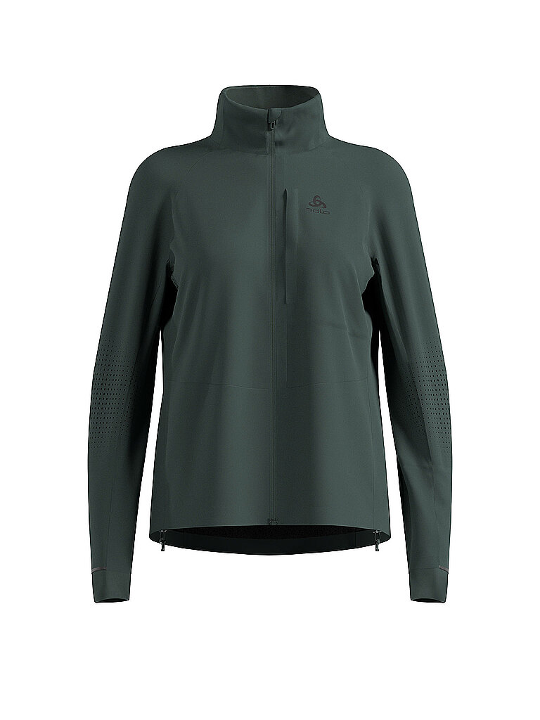 ODLO Damen Laufjacke Zeroweight Pro Warm Reflective dunkelgrün | XS