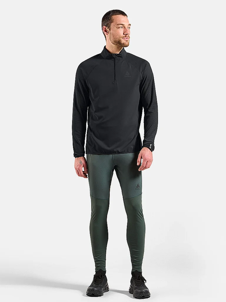 ODLO Damen Unterzieh Zipshirt Zeroweight Warm schwarz | L — Bild 3