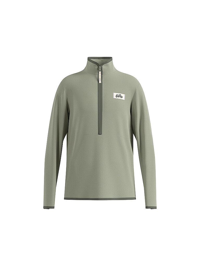 ODLO Kinder Unterzieh Zipshirt Classic Fleece grau | 140