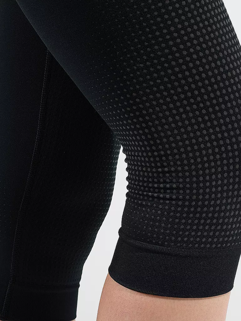 ODLO | Damen 3/4 Funktionshose PERFORMANCE WARM ECO | schwarz