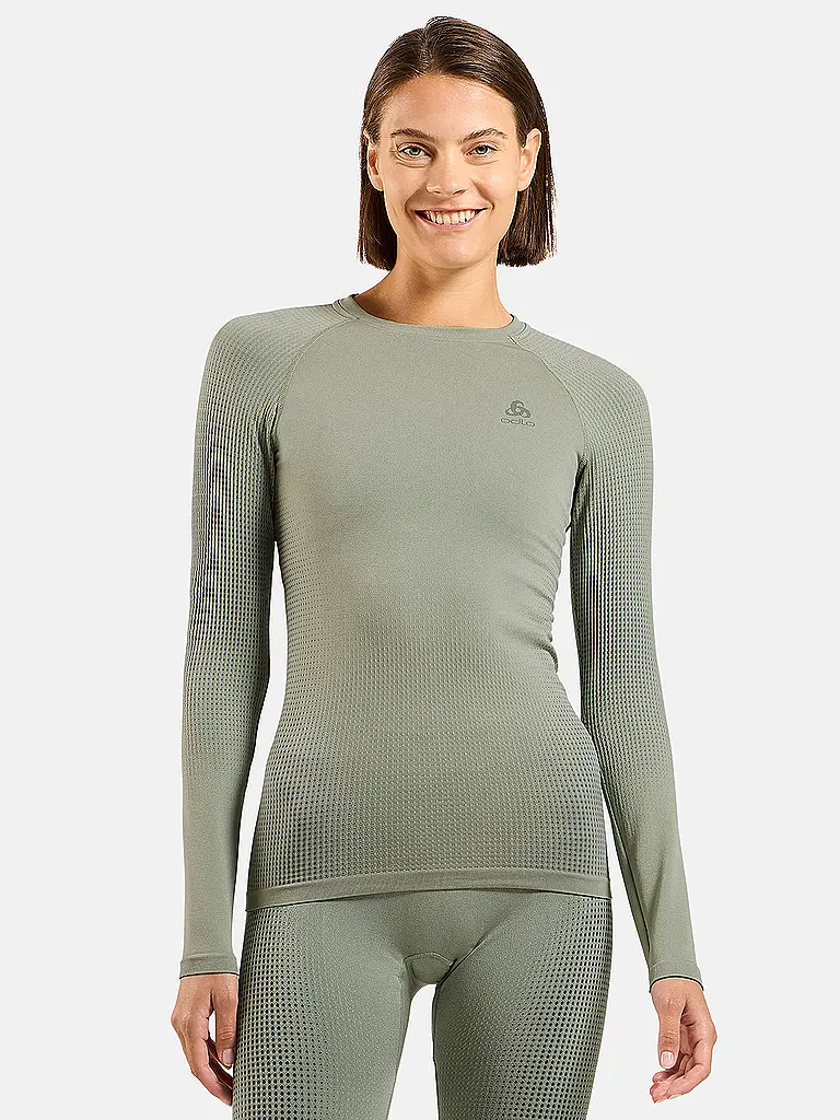 ODLO | Damen Funktionsshirt WARM ECO Baselayer | Olive