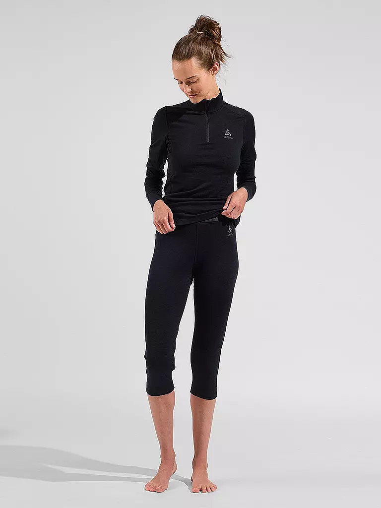 ODLO | Damen Hose Merino 200 3/4 | schwarz