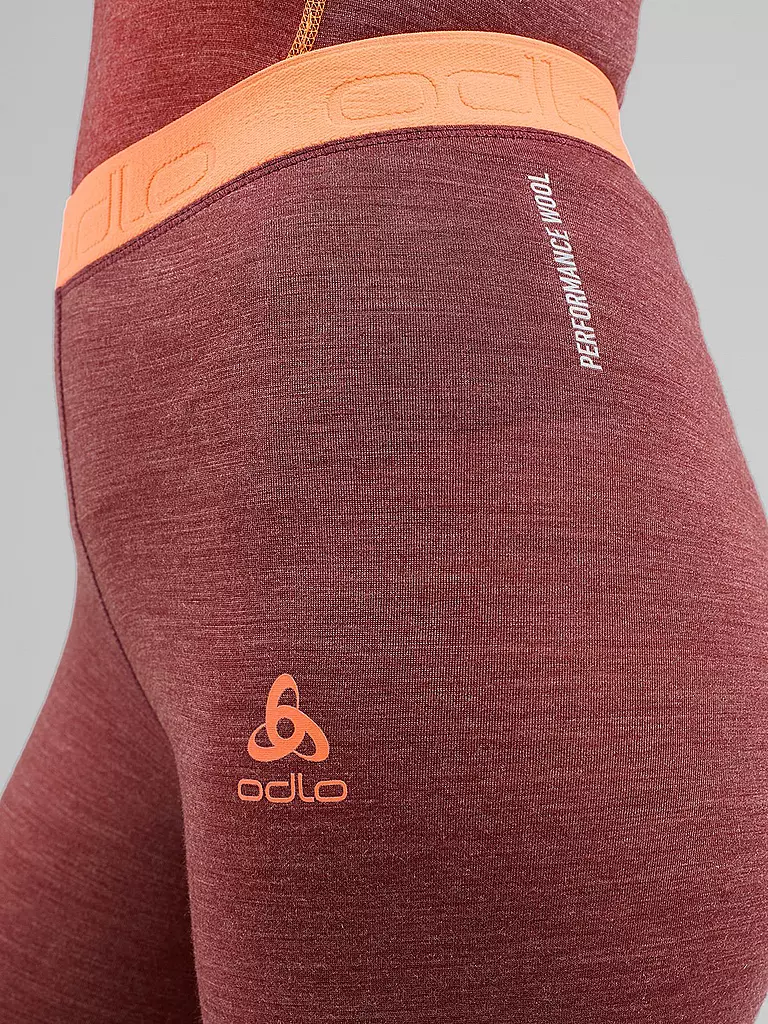 ODLO | Damen Hose Performance | dunkelrot