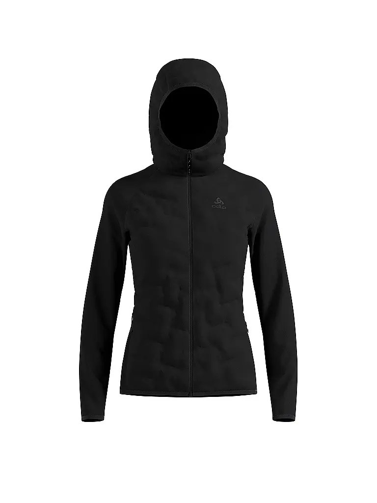 ODLO | Damen Laufjacke Zeroweight Insulator Hybrid Hoodie | schwarz