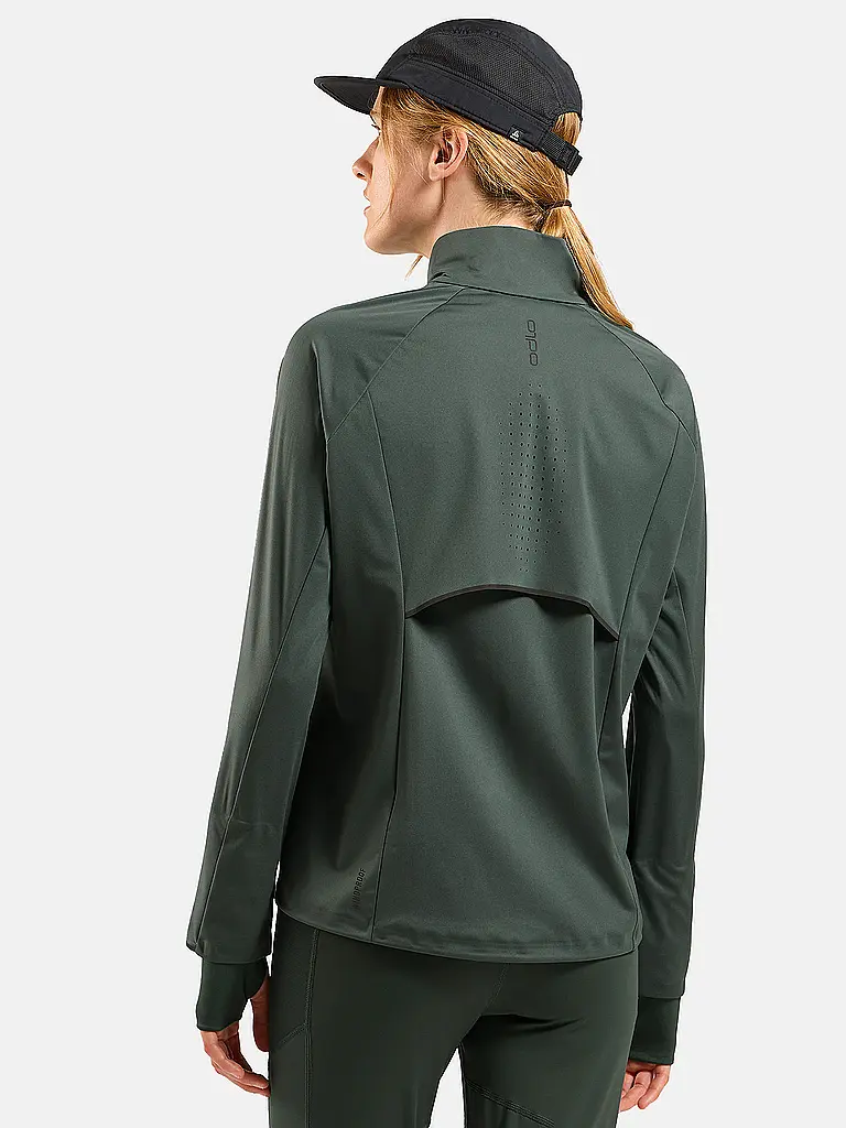 ODLO | Damen Laufjacke Zeroweight Pro Warm Reflective | dunkelgrün