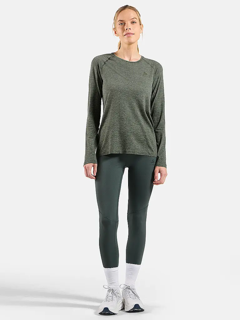 ODLO | Damen Laufshirt Essentials Seamless | Olive