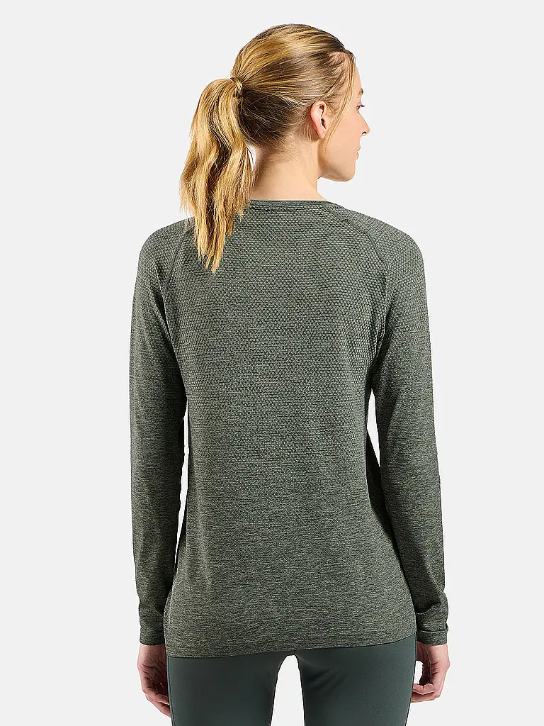 ODLO | Damen Laufshirt Essentials Seamless | Olive