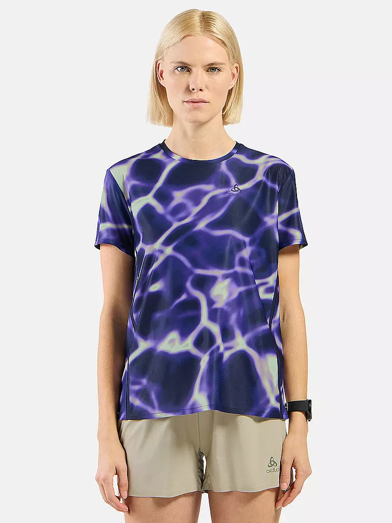 ODLO | Damen Laufshirt Zeroweight Chill-Tec Print | lila