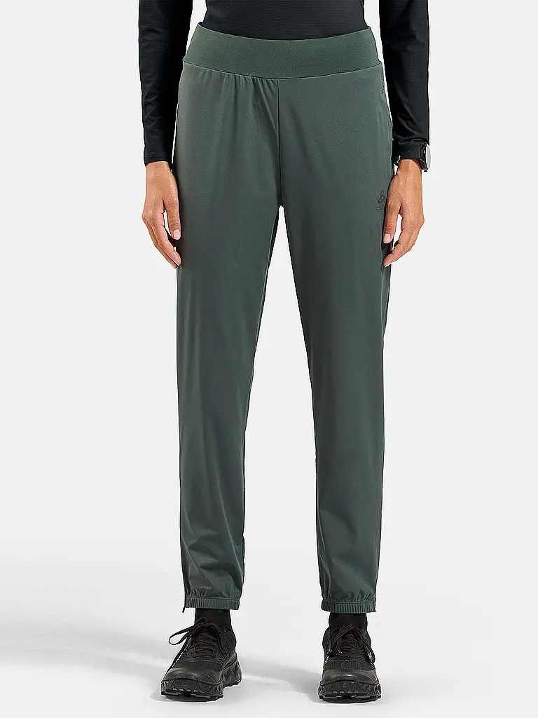 ODLO | Damen Lauftight Zeroweight Warm 2.0 | dunkelgrün