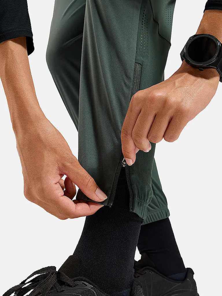 ODLO | Damen Lauftight Zeroweight Warm 2.0 | dunkelgrün