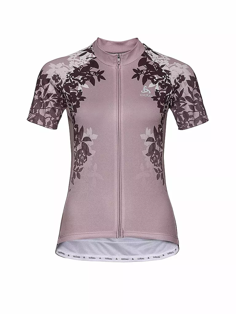 ODLO | Damen Radtrikot Fujin Print Stand-up collar FZ | rosa