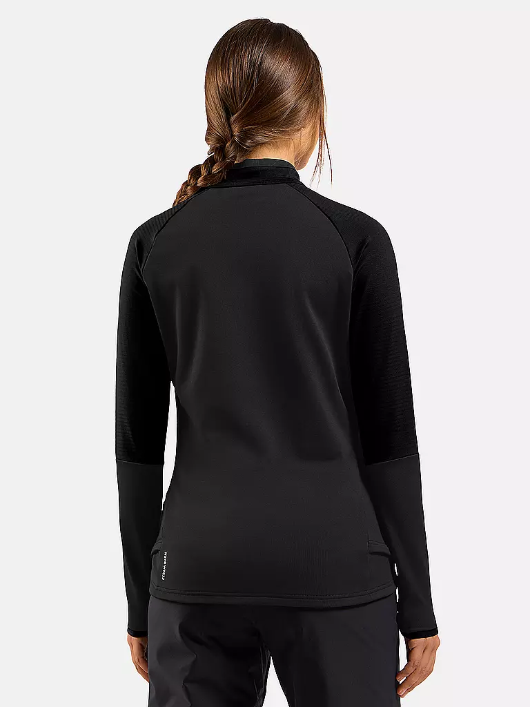 ODLO | Damen Unterzieh Zipshirt Descent Ceramiwarm | braun