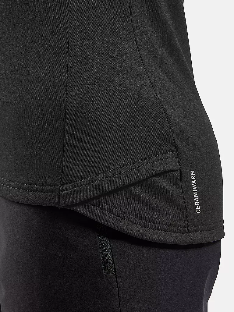 ODLO | Damen Unterzieh Zipshirt Descent Ceramiwarm | braun