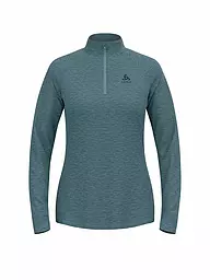 ODLO | Damen Unterzieh Zipshirt Essentials Ceramiwarm | blau