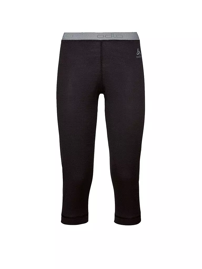 ODLO | Damen Unterziehhose Natural 100% Merino Warm 3/4  | schwarz