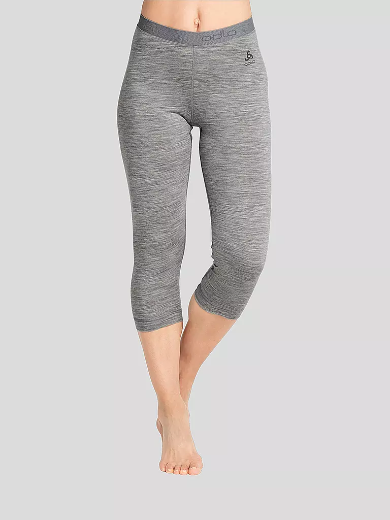 ODLO | Damen Unterziehhose Natural 100% Merino Warm 3/4  | grau