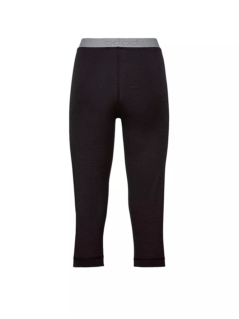 ODLO | Damen Unterziehhose Natural 100% Merino Warm 3/4  | schwarz