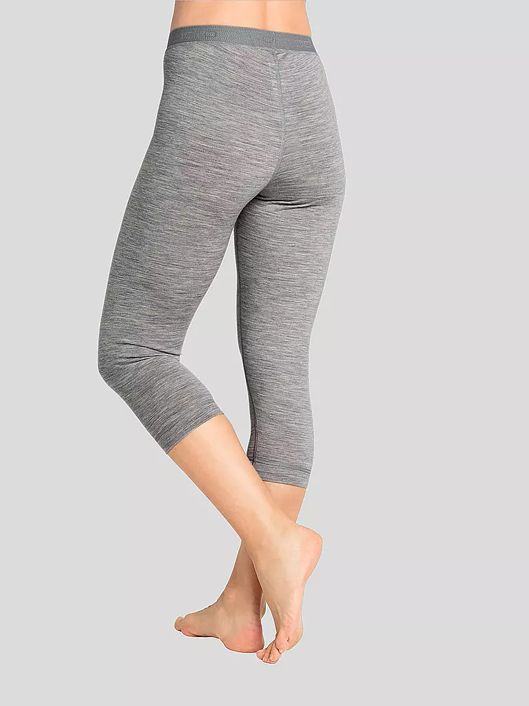 ODLO | Damen Unterziehhose Natural 100% Merino Warm 3/4 | schwarz