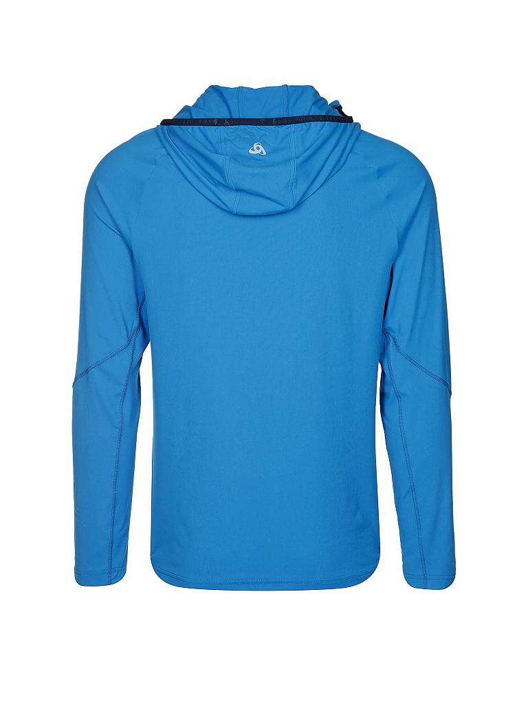 ODLO | Herren Kapuzen-Laufshirt 1/2 Sillian | blau