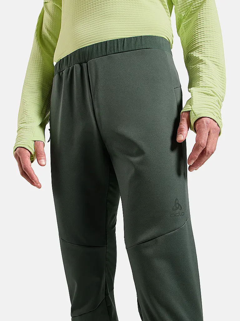 ODLO | Herren Langlaufhose Essential Warm | dunkelgrün