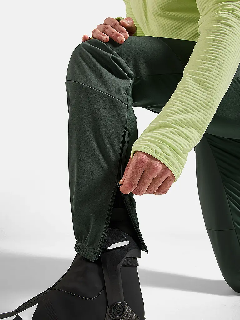 ODLO | Herren Langlaufhose Essential Warm | dunkelgrün