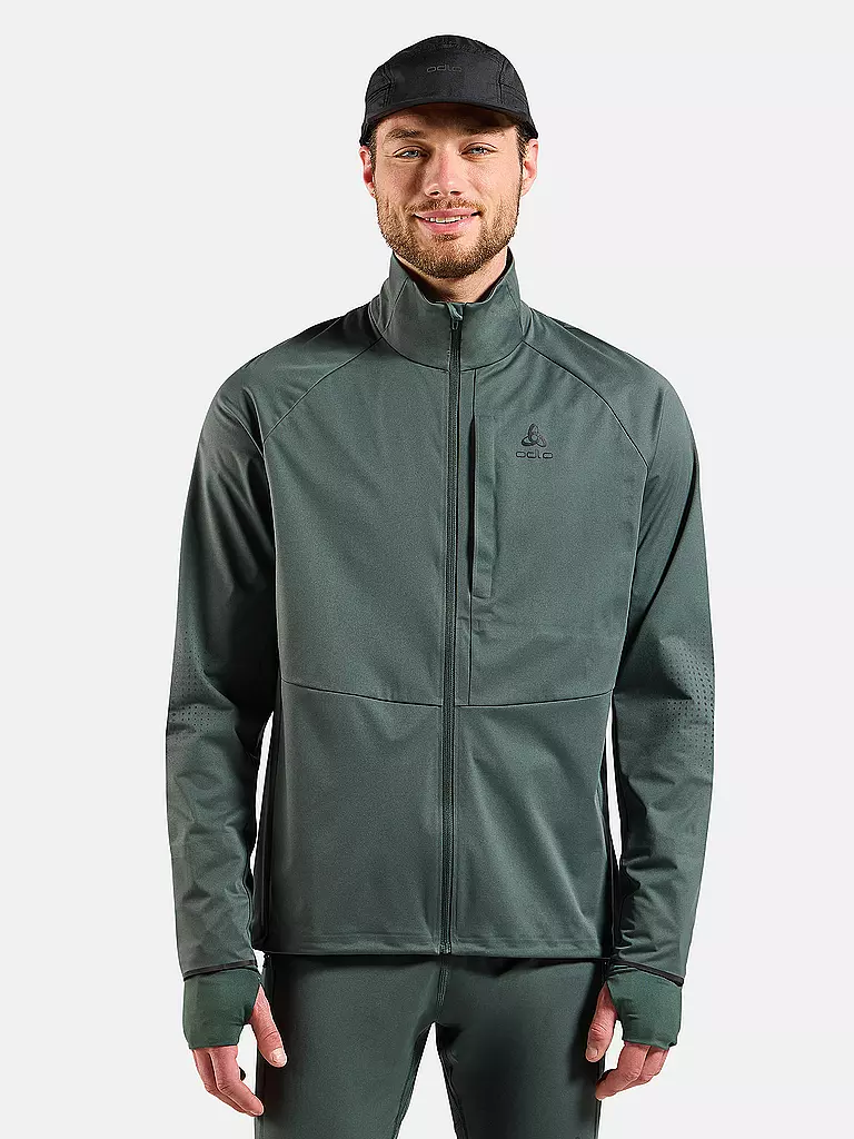 ODLO | Herren Laufjacke Zeroweight Pro Warm Reflective | dunkelgrün