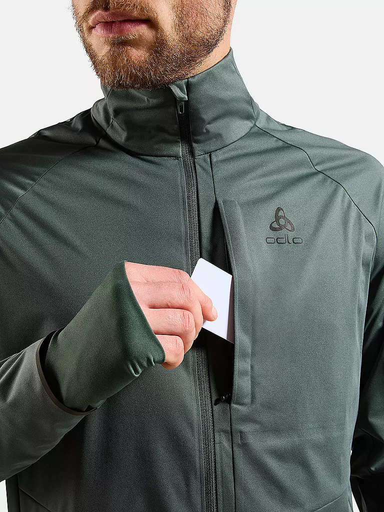 ODLO | Herren Laufjacke Zeroweight Pro Warm Reflective | dunkelgrün