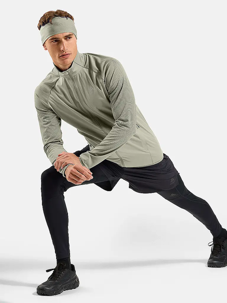 ODLO | Herren Laufjacke Zeroweight Warm Hybrid | olive