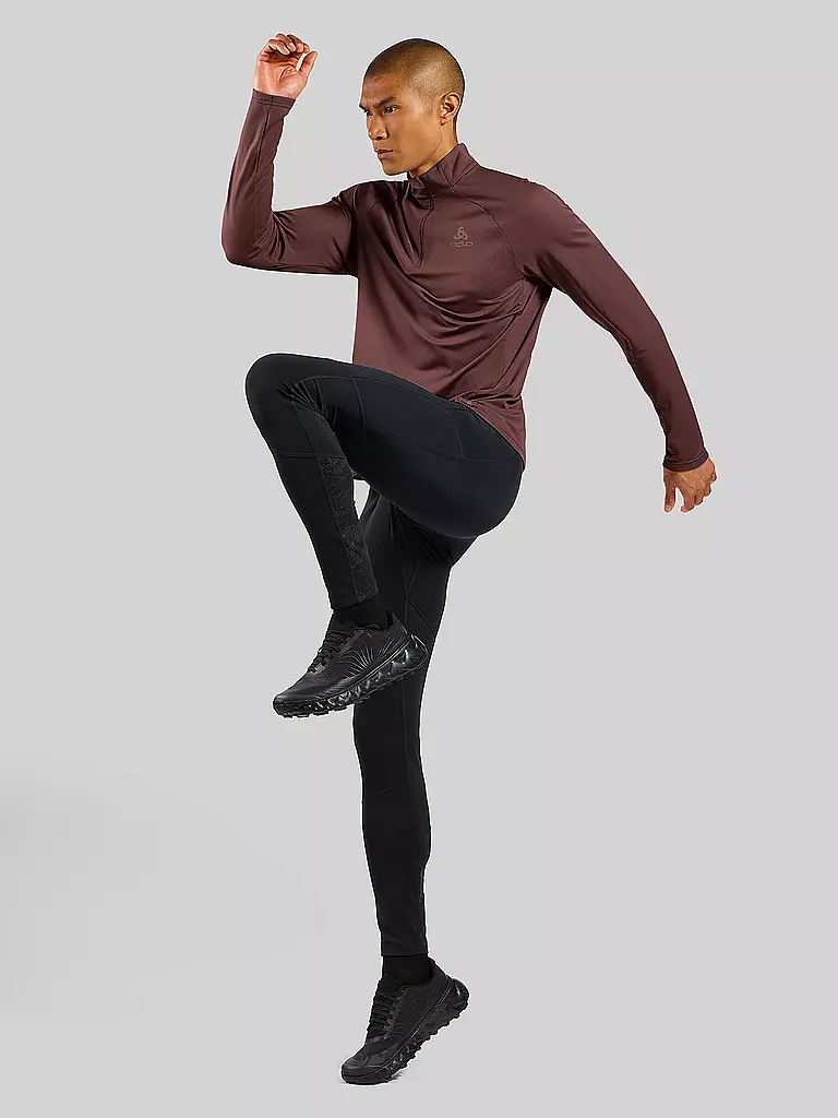 ODLO | Herren Laufshirt Essentials Ceramiwarm | dunkelrot