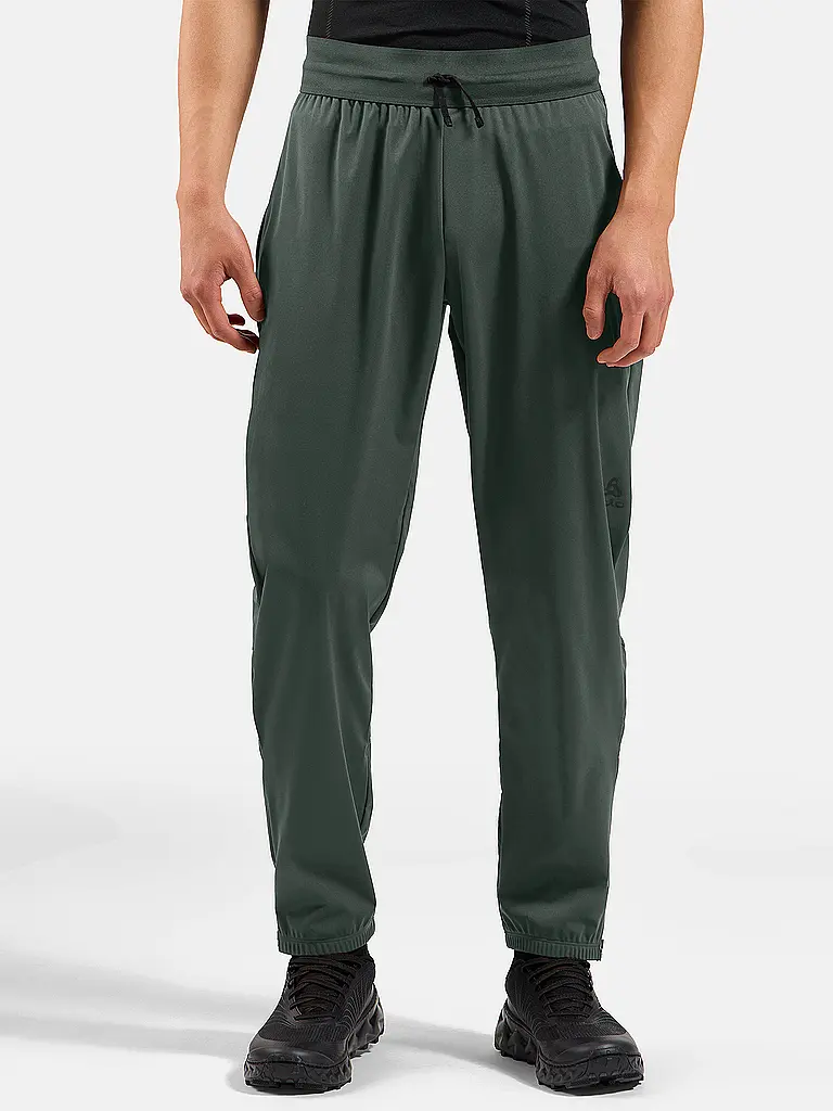ODLO | Herren Lauftight Warm Zeroweight | dunkelgrün