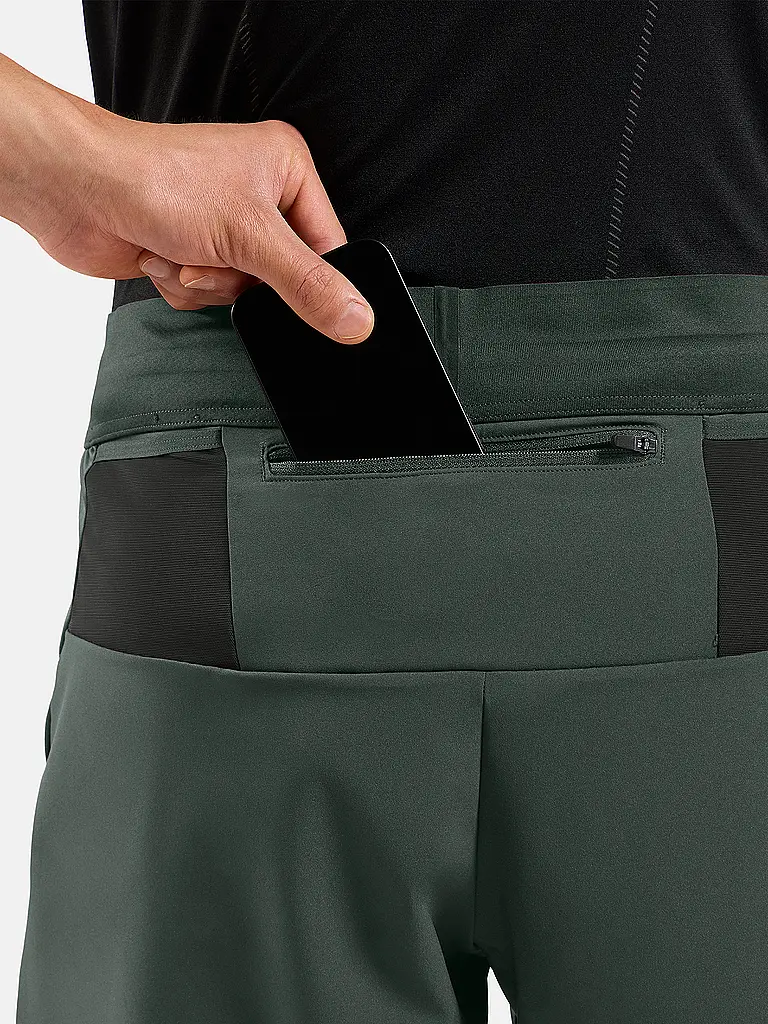 ODLO | Herren Lauftight Warm Zeroweight | dunkelgrün