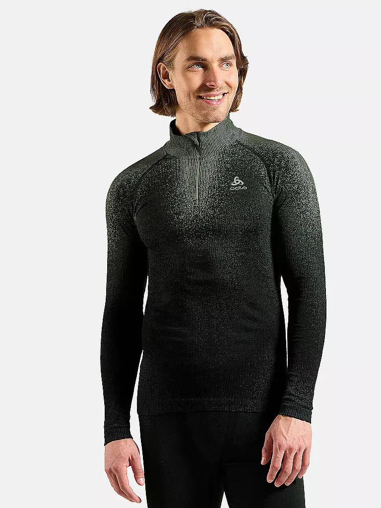 ODLO | Herren Unterzieh Zipshirt Blackcomb | schwarz