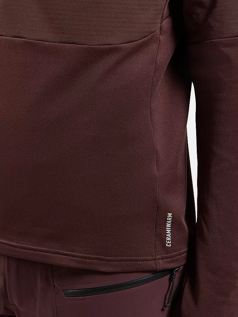 ODLO | Herren Unterzieh Zipshirt Descent Ceramiwarm | schwarz