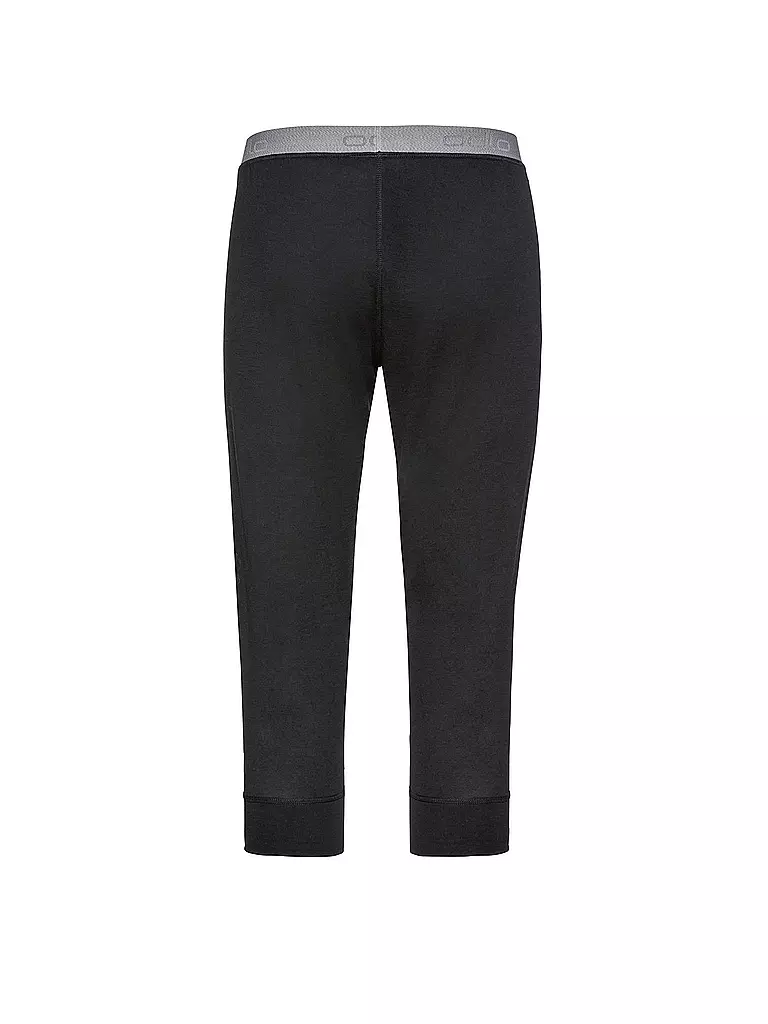 ODLO | Herren Unterziehhose Natural 100% Merino Warm 3/4  | schwarz