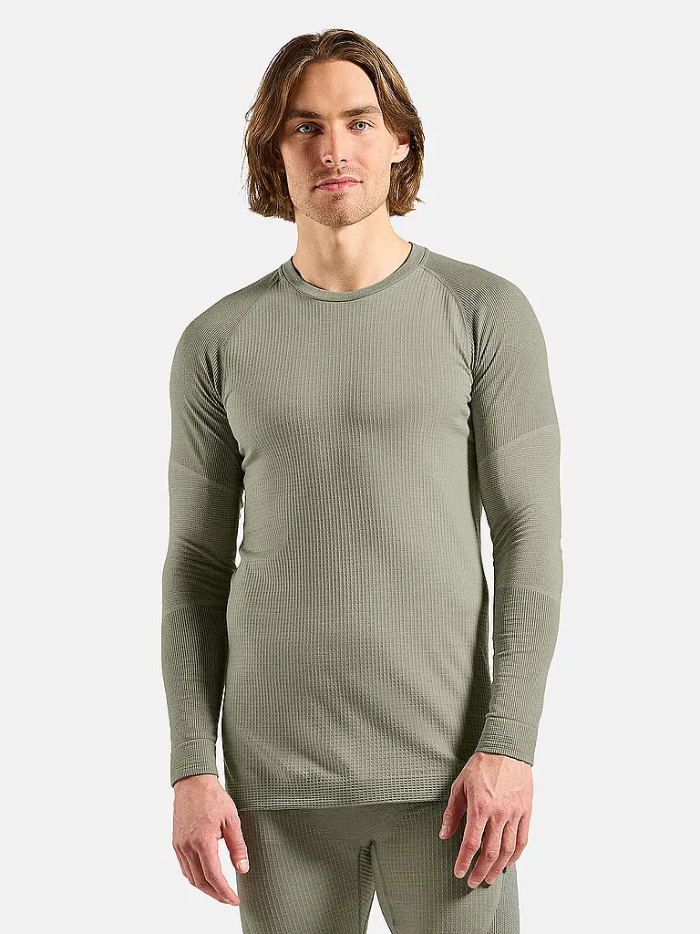 ODLO | Herren Unterziehsirt Natural Merino 260 1/2 Zip | hellgrau